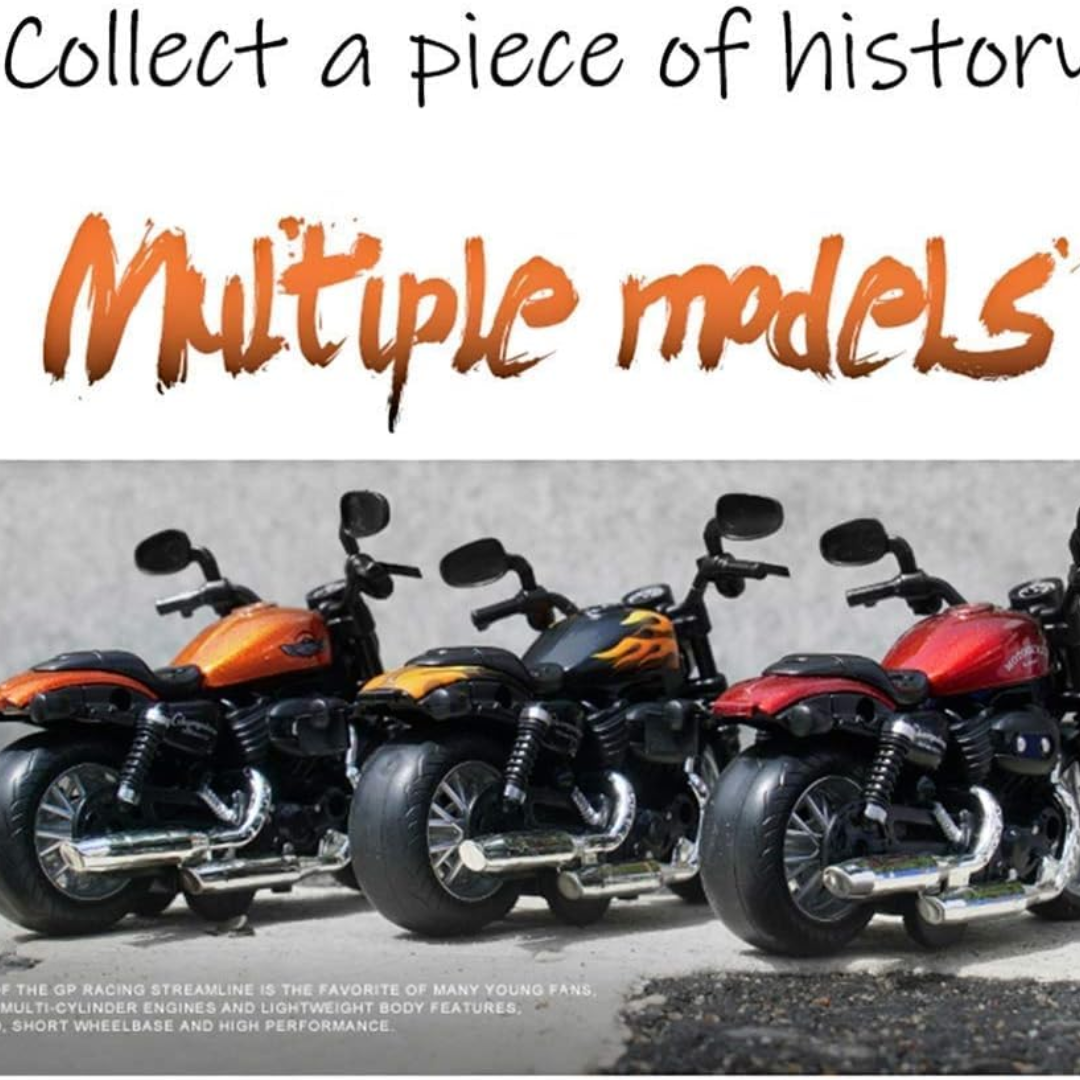 [Random color] R1 Classic Moto | RoyalDeals Harley like design Pull Back Motorcycle Bike Bullet Toy