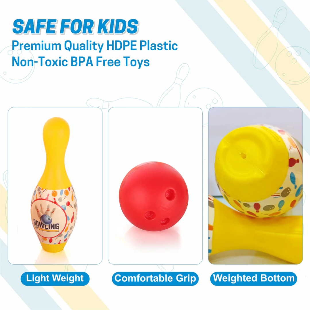 Big Bowling Game Set for Kids – Indoor Sports Toy with 6 Pins & 1 Ball