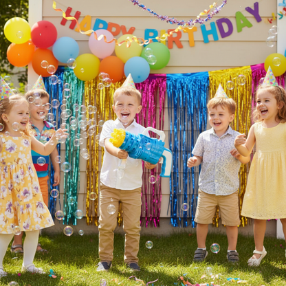 (Random color) Bubble Blaster Gatling Gun Toy for Kids – Party Gift with Soap Solution