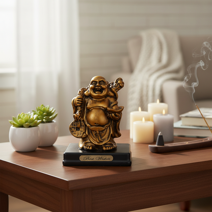 Laughing Buddha Statue in Assorted Designs [13*10*8cm]