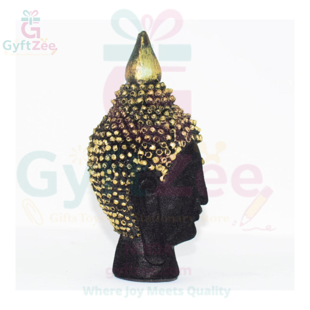 Buddha Black Statue Head – Glossy Finish | Home & Office Décor