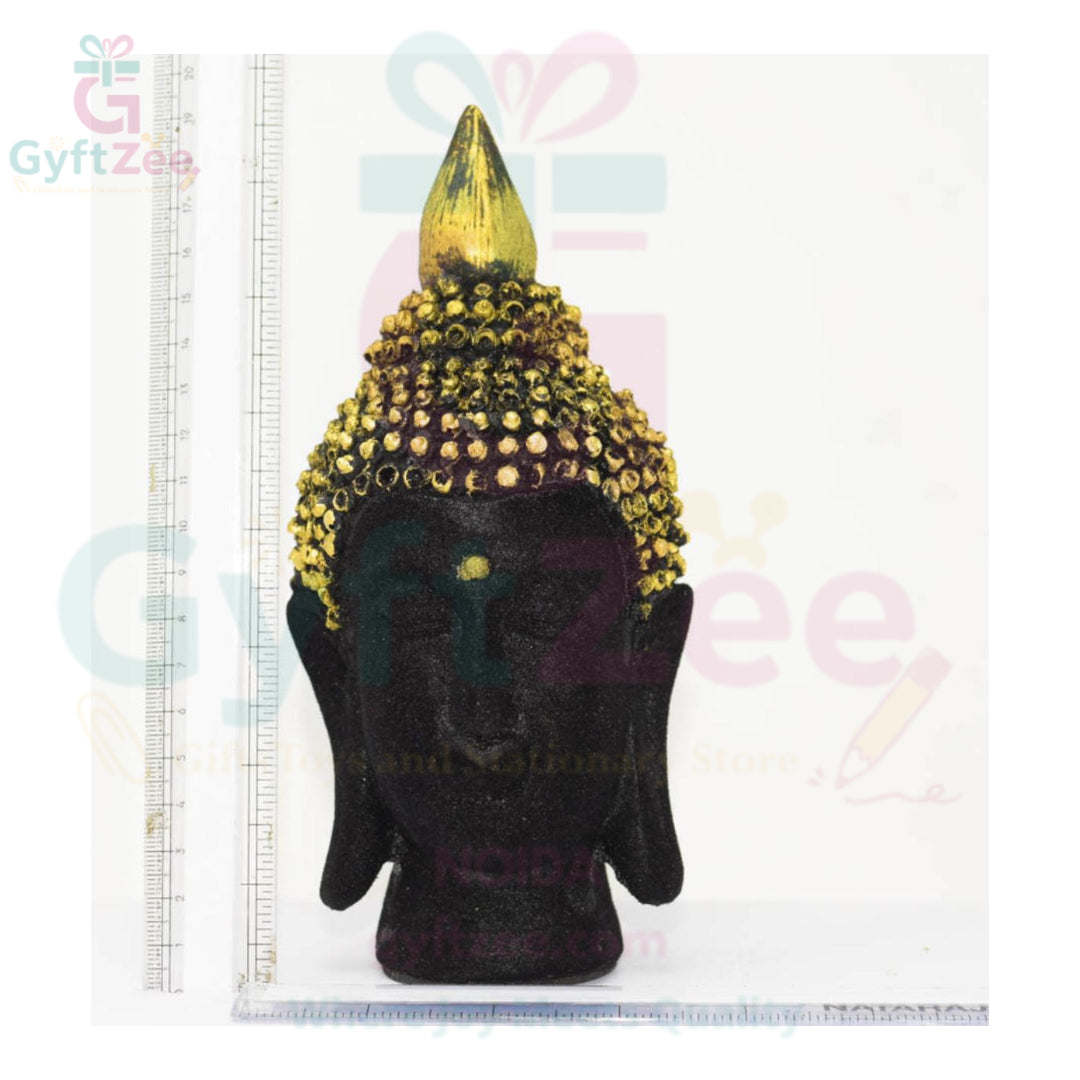 Buddha Black Statue Head – Glossy Finish | Home & Office Décor