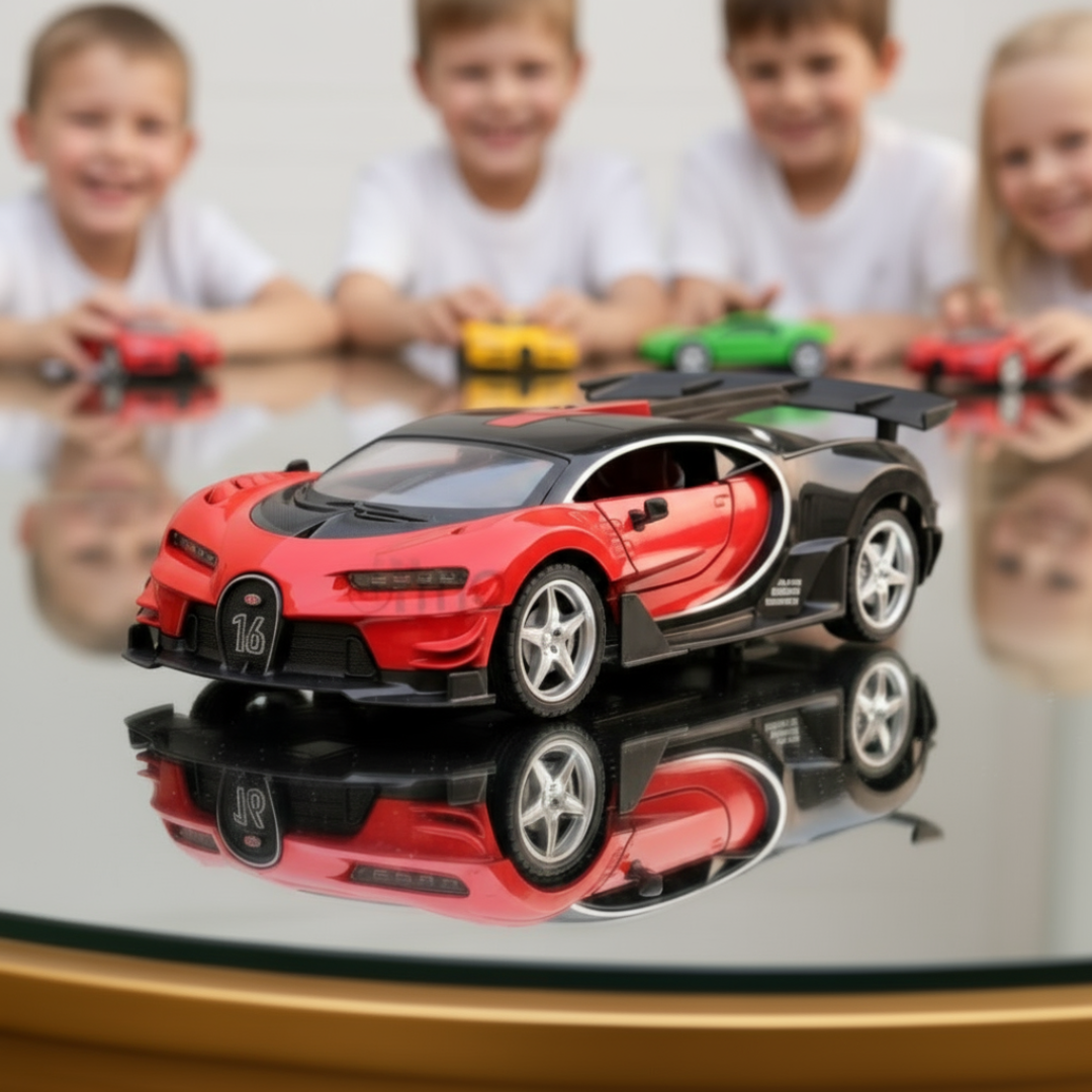 [Random color] Luxury Bugatti Style RC Car Toy | Rechargeable Remote Control with Opening Doors | Premium Design