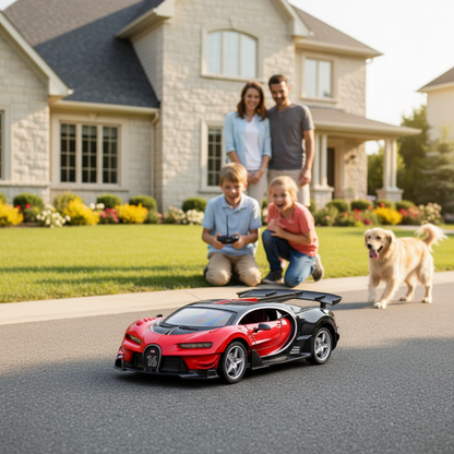 [Random color] Luxury Bugatti Style RC Car Toy | Rechargeable Remote Control with Opening Doors | Premium Design