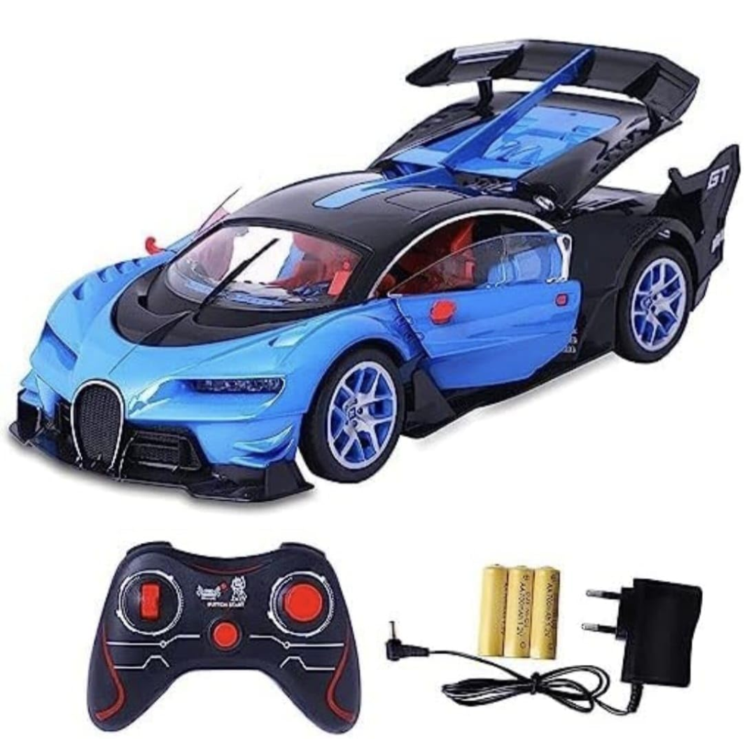 Luxury Bugatti Style RC Car Toy | Rechargeable Remote Control with Opening Doors – Premium Design