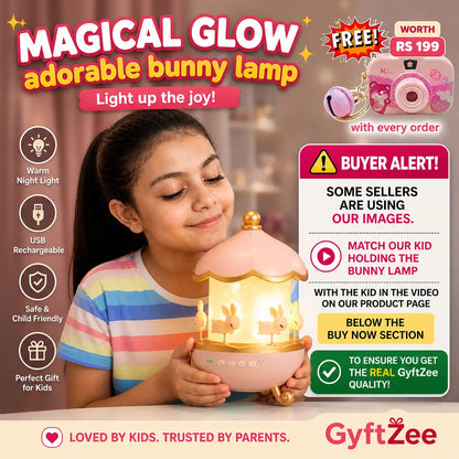 Soft Silicone Bunny Lamp – Child-Safe [0-7 kids]