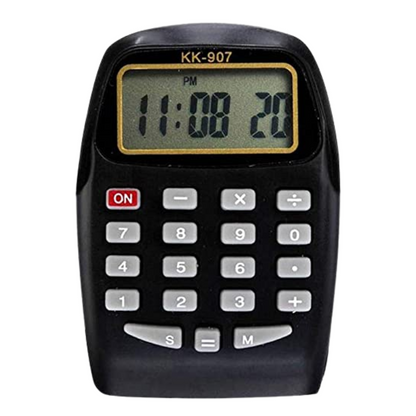 (Black color) Kids Digital Calculator Watch with Rubber Strap – Multi-Function Time & Maths