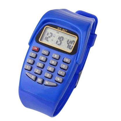 (Black color) Kids Digital Calculator Watch with Rubber Strap – Multi-Function Time & Maths