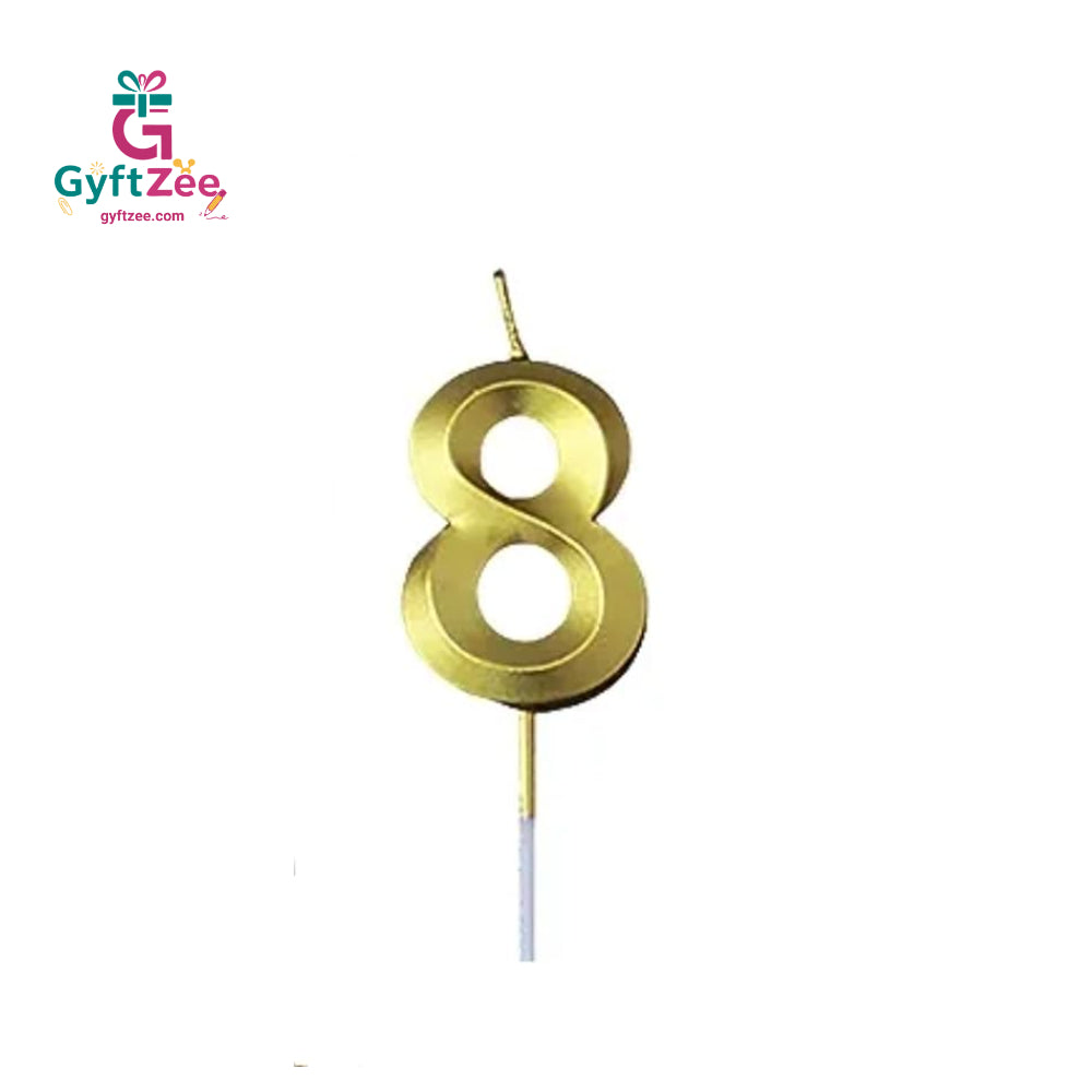 Number "8" Cake Topper Candle - Perfect for Birthday & Anniversary Celebrations