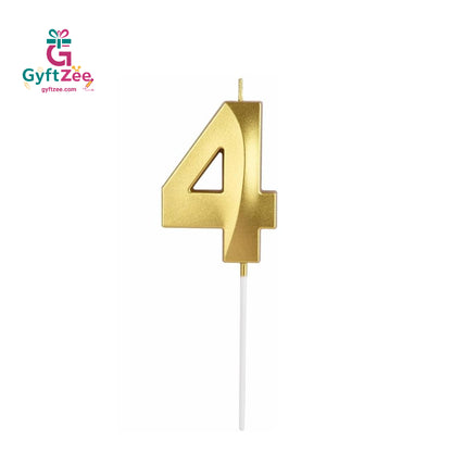 Number "4" Cake Topper Candle - Perfect for Birthday & Anniversary Celebrations