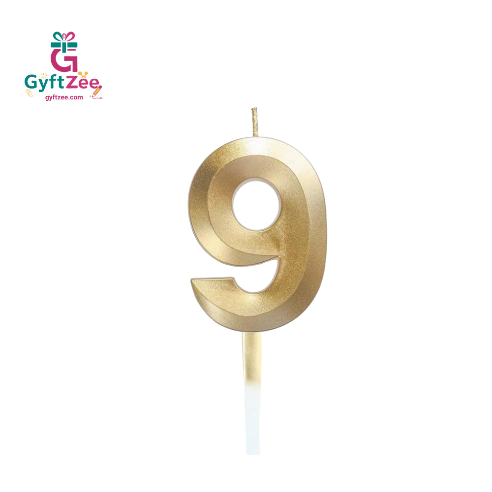 Number "9" Cake Topper Candle - Perfect for Birthday & Anniversary Celebrations