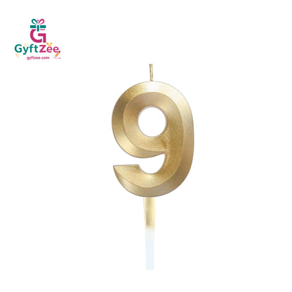 Number "9" Cake Topper Candle - Perfect for Birthday & Anniversary Celebrations