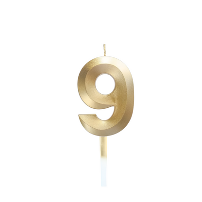 Number "9" Cake Topper Candle - Perfect for Birthday & Anniversary Celebrations
