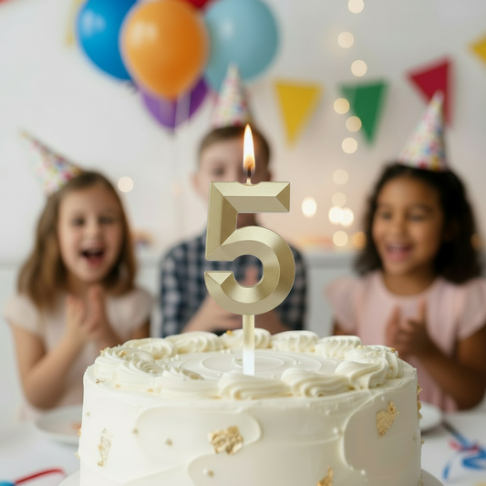 Number "5" Cake Topper Candle - Perfect for Birthday & Anniversary Celebrations