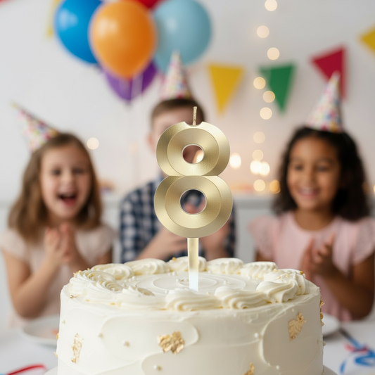 Number "8" Cake Topper Candle - Perfect for Birthday & Anniversary Celebrations