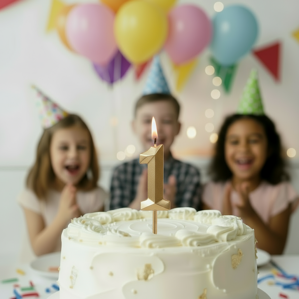 Number "1" Cake Topper Candle - Perfect for Birthday & Anniversary Celebrations
