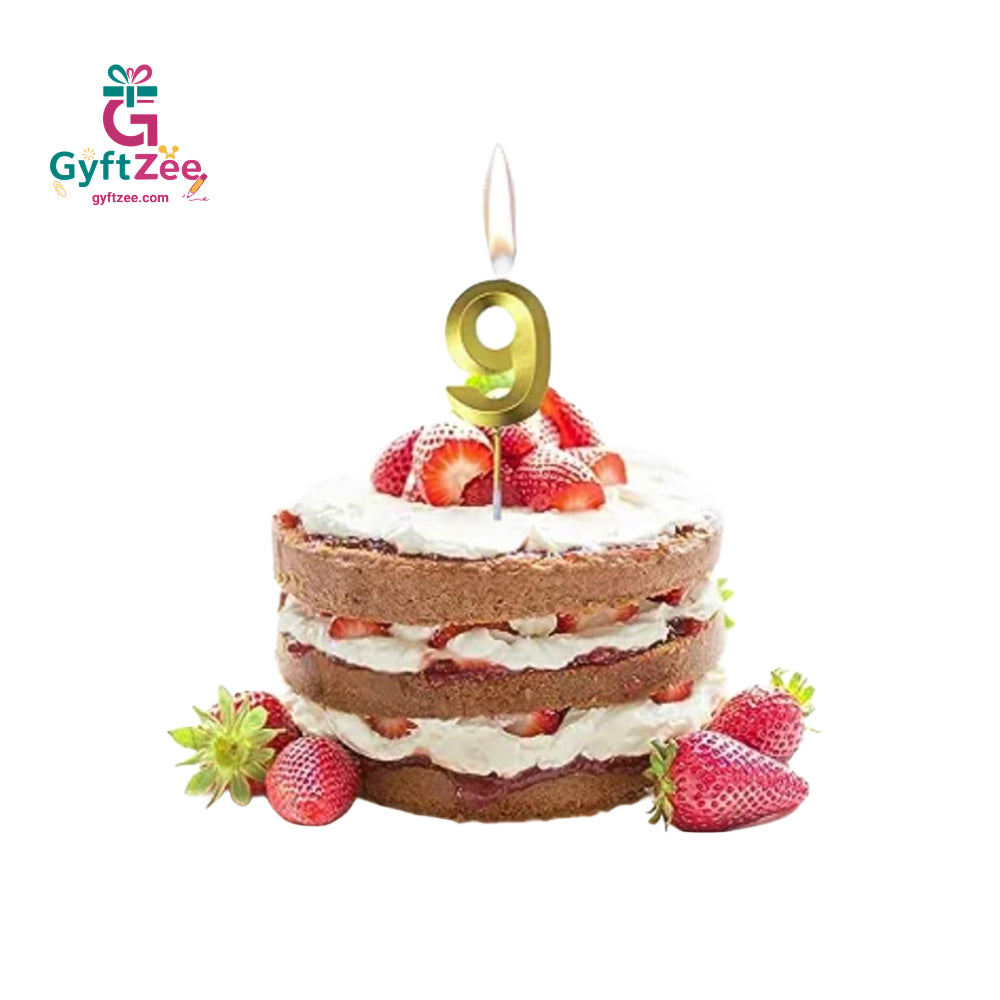 Number "9" Cake Topper Candle - Perfect for Birthday & Anniversary Celebrations