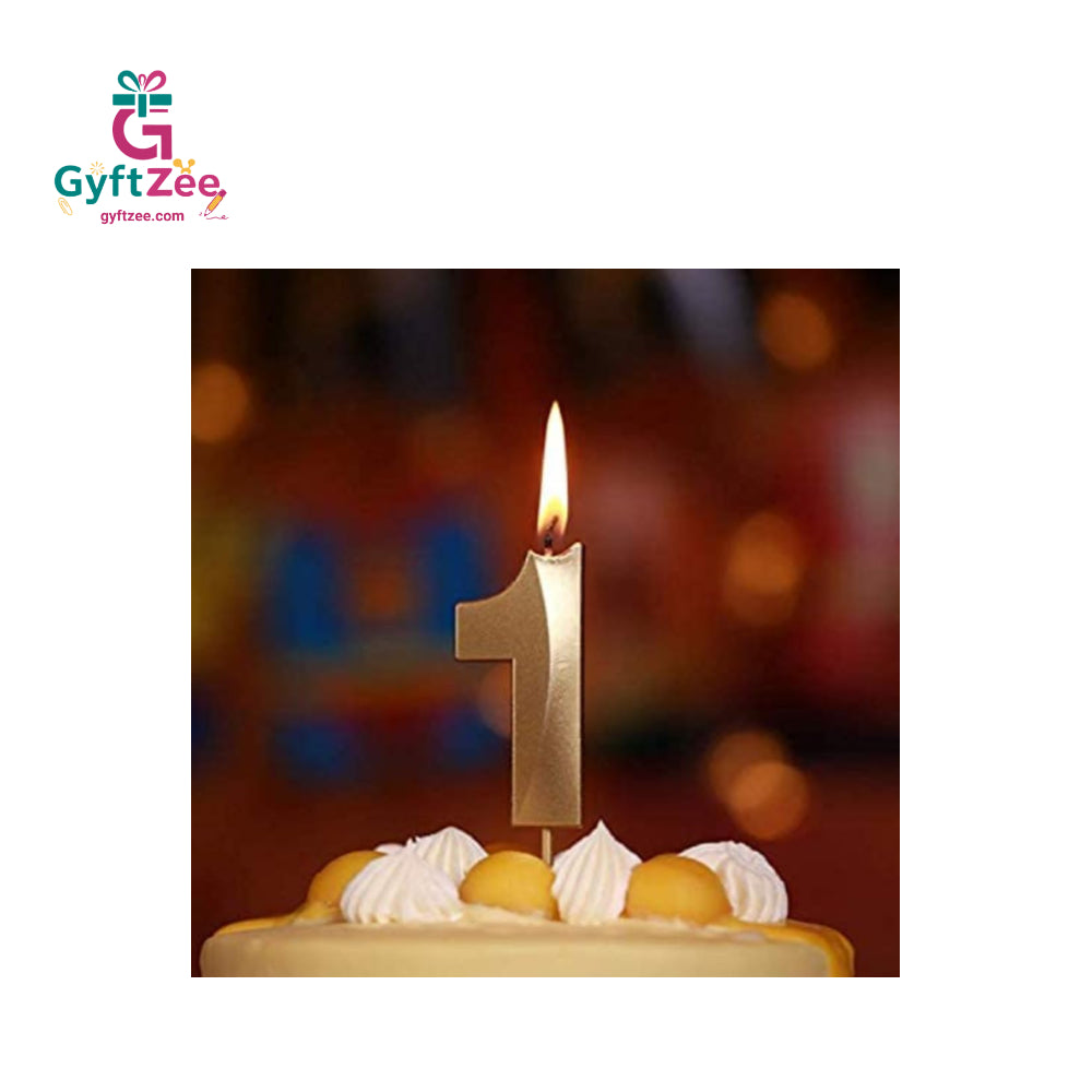 Number "1" Cake Topper Candle - Perfect for Birthday & Anniversary Celebrations