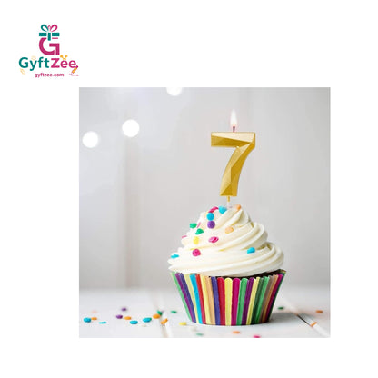 Number "7" Cake Topper Candle - Perfect for Birthday & Anniversary Celebrations