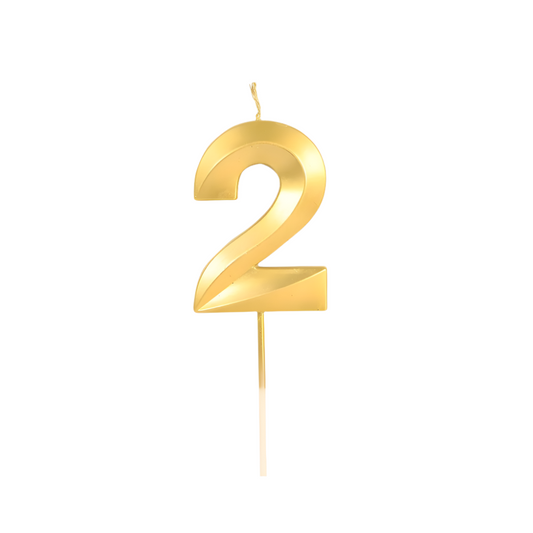 Number "2" Cake Topper Candle - Perfect for Birthday & Anniversary Celebrations