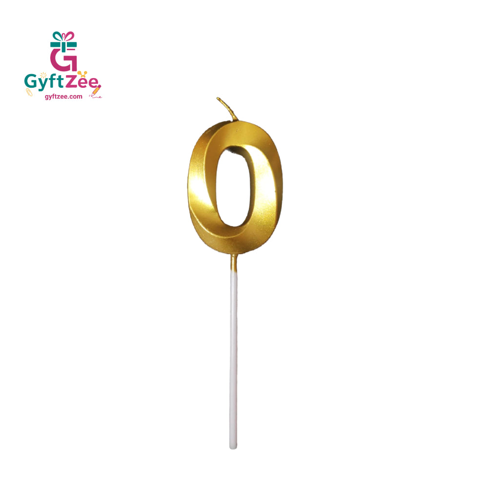 Number "0" Cake Topper Candle - Perfect for Birthday & Anniversary Celebrations