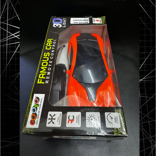 CHARGEABLE 3D FAMOUS CAR with lighting and remote control features: