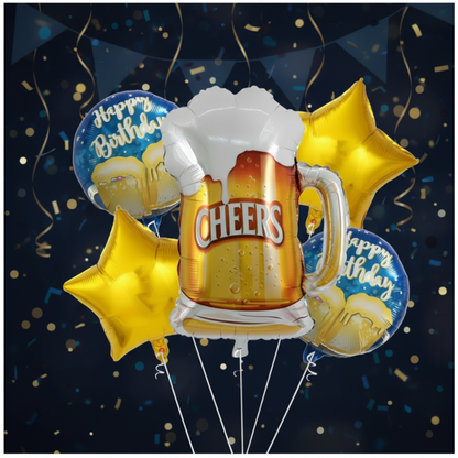 Cheers Beer Glass Balloons | Party decoration [Set of 5]
