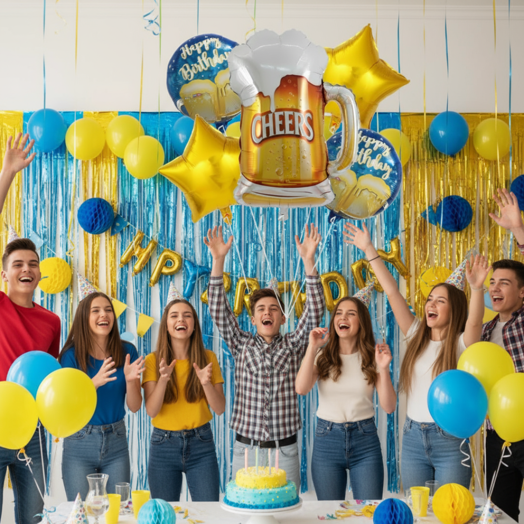 Cheers Beer Glass Balloons | Party decoration [Set of 5]