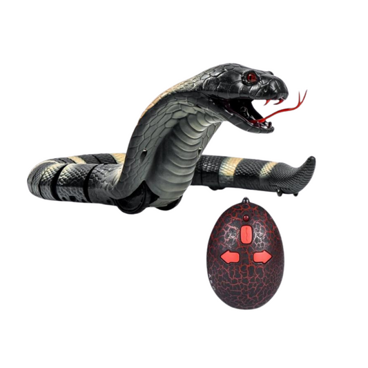 Realistic Remote Control Cobra Snake Toy – Rechargeable with Swinging Tail | Scary Prank Toy