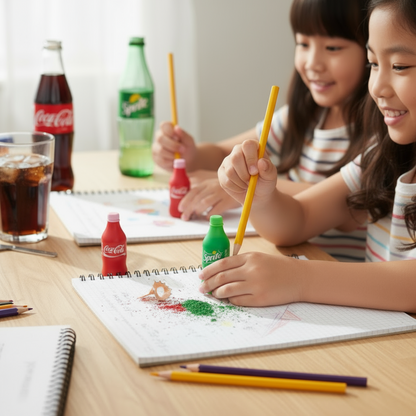 Coke-Themed Pencil Sharpener - Fun and Functional Stationery for Kids