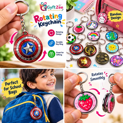 Rotating Keychain for Kids & Parents | Random Design
