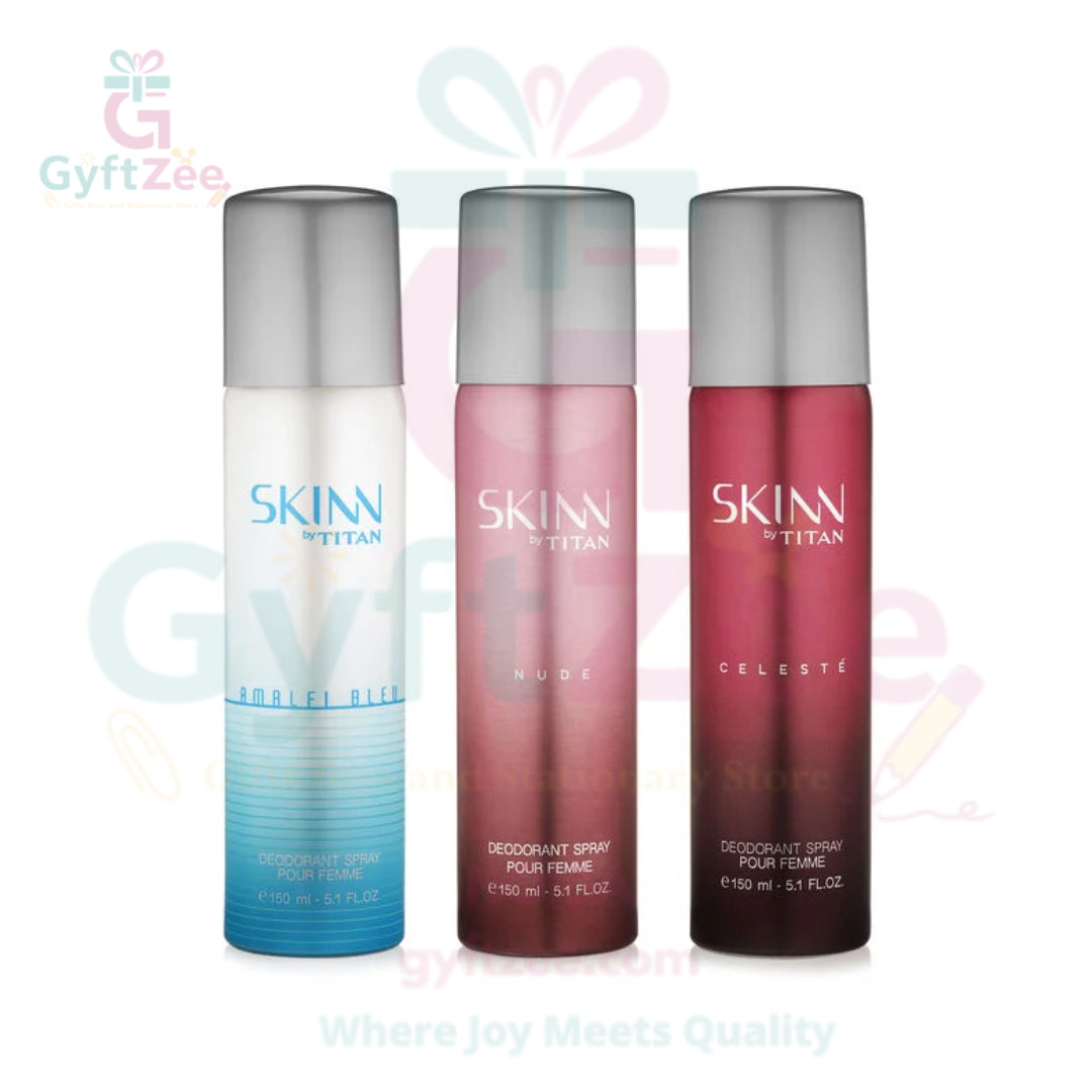 SKINN By Titan Premium DEO Combo - Celeste, Nude, Amalfi (Pack Of 3 - 150ml Each) | Best online Price in India | Noida
