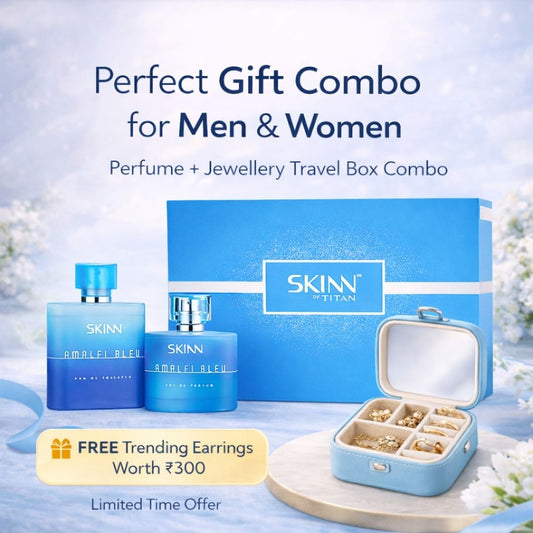 Skinn Amalfi Perfume Combo [Him & Her][90 mL Each] + Mini Jewellery Kit, FREE artificial earring