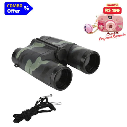 [Kids Combo] Army Style Binoculars | [Camera Projector Keychain