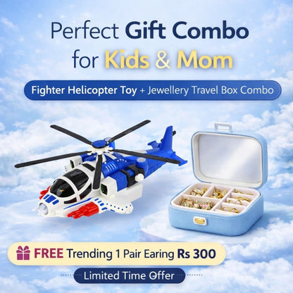 [Combo, Assorted] Fighter Helicopter Toy + Mini Jewellery Kit