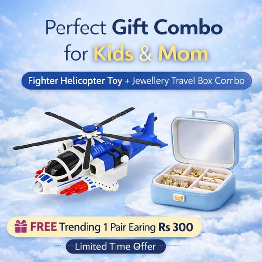 [Combo, Assorted] Fighter Helicopter Toy + Mini Jewellery Kit