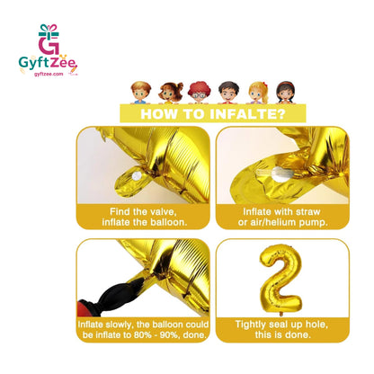 Foil/Helium Balloon Number 6 for Age