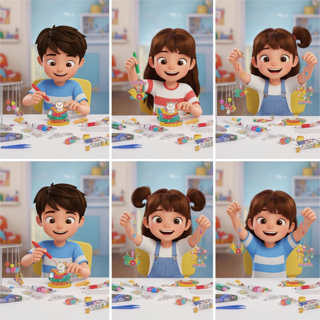 DIY Jewelry Making Kit for Kids | Colorful Beads, Chains, Pendants & Art and Craft Set