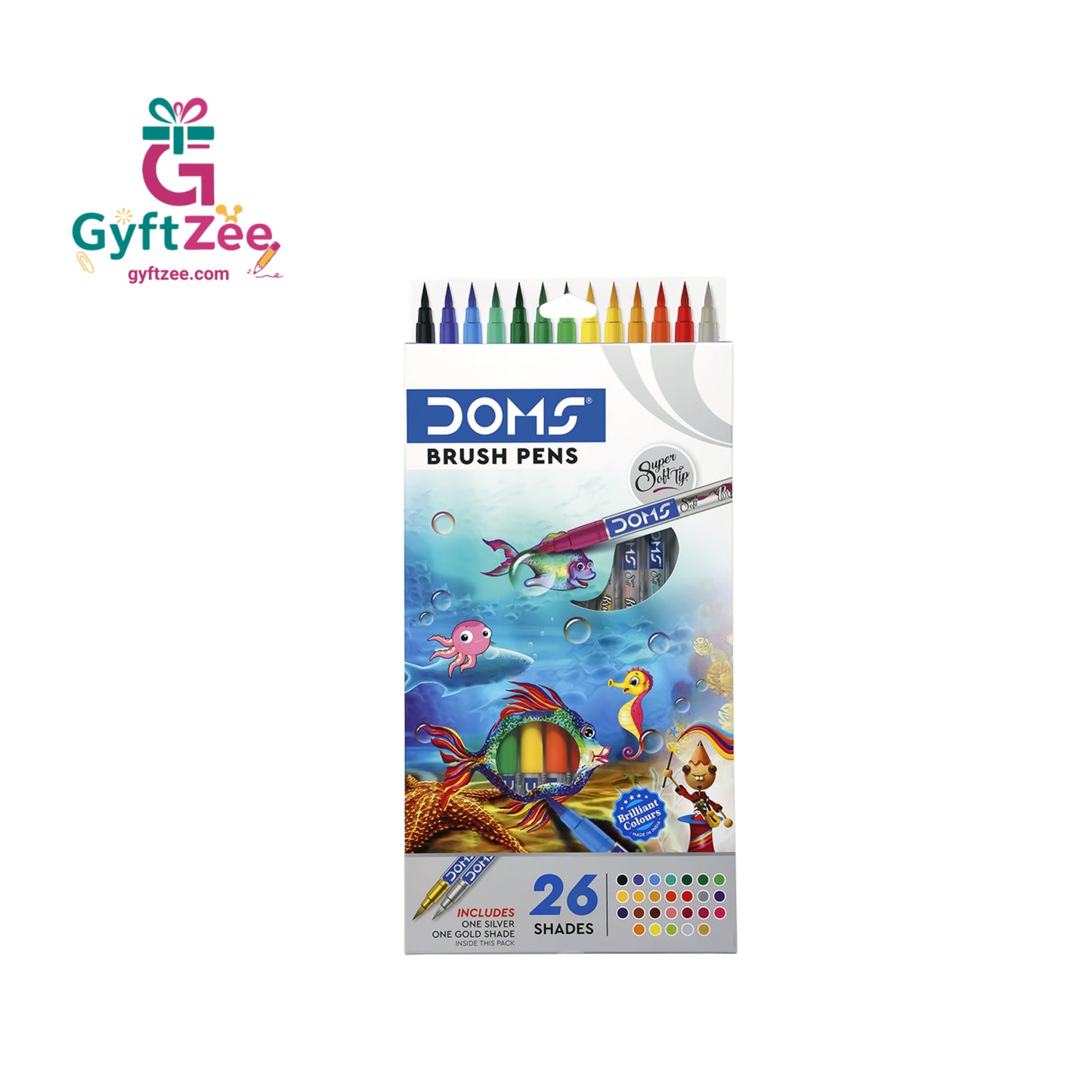 DOMS Brush Pen 26 Shades - Versatile for Art, Drawing & Colouring
