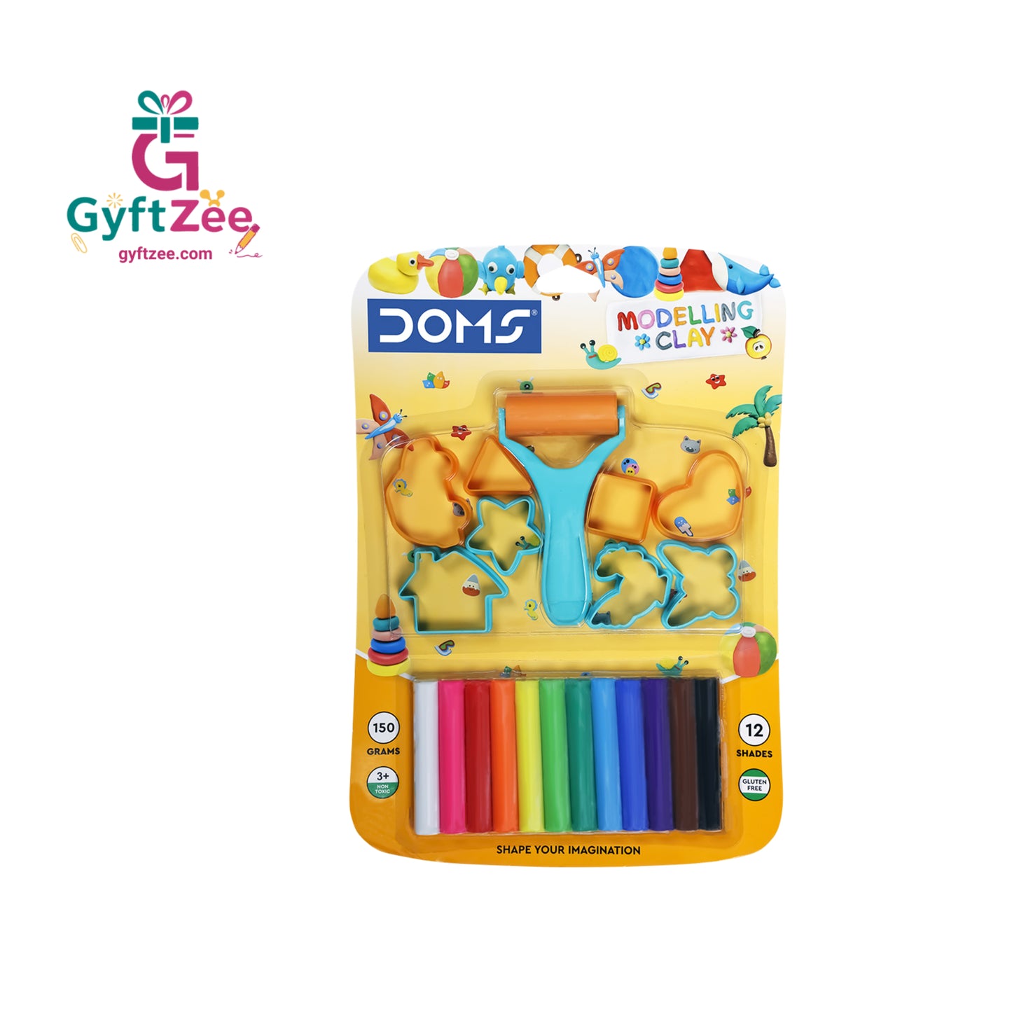 DOMS Modelling Clay 12 Shades - Perfect for Art, Crafts & Hobbyists