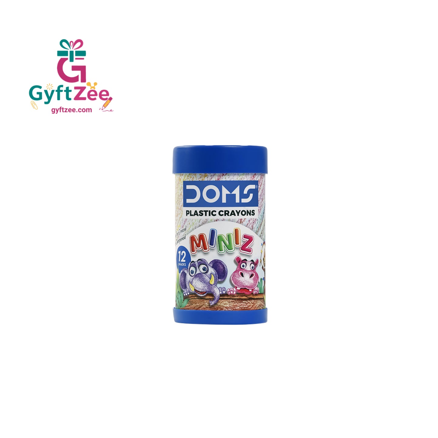 DOMS Plastic Crayons 12 Shades Miniz – Vibrant Colours for Kids’ Art and School Projects