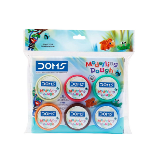 DOMS Modelling Dough 6 Shades - Perfect for Art, Crafts & Hobbyists