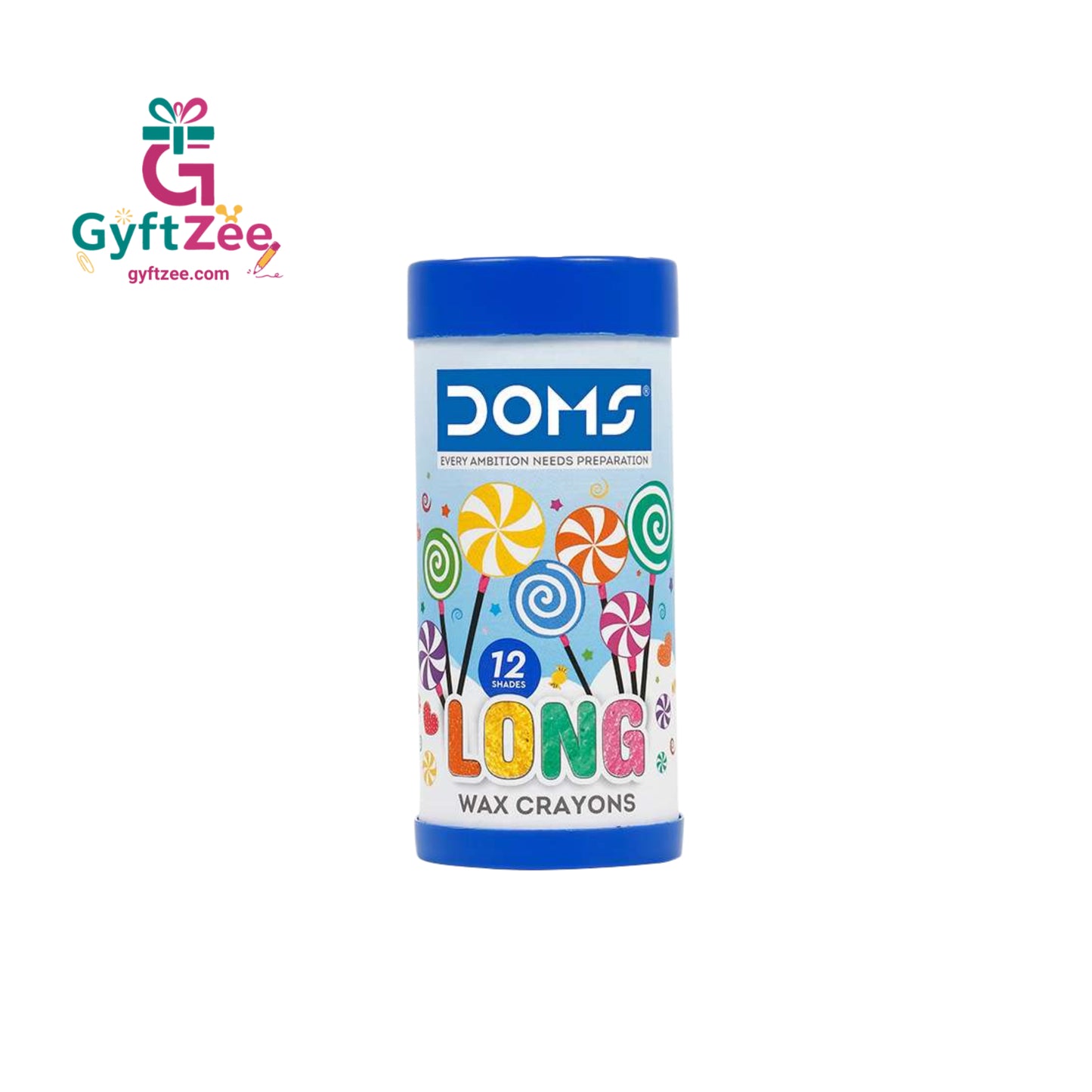 DOMS Long Wax Crayons 12 Shades | Smooth & Vibrant Crayons for Kids, School & Hobby Art