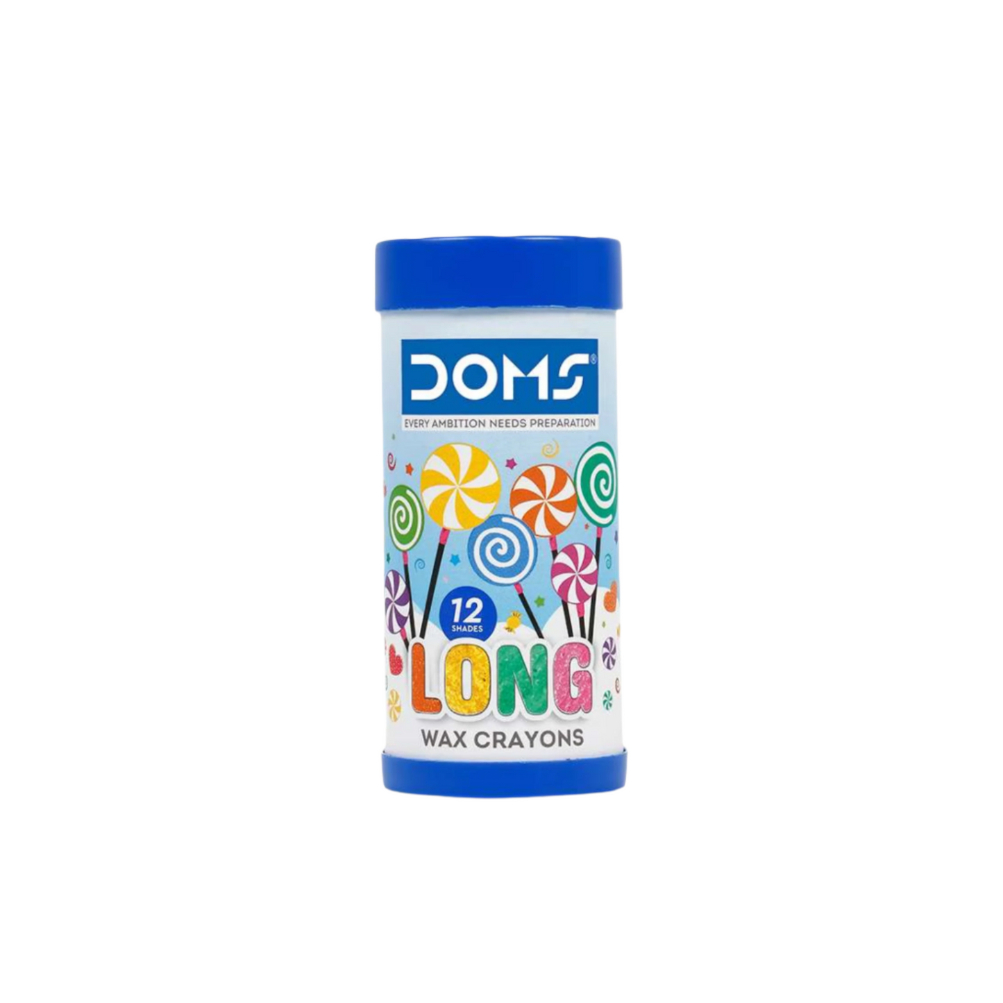 DOMS Long Wax Crayons 12 Shades | Smooth & Vibrant Crayons for Kids, School & Hobby Art