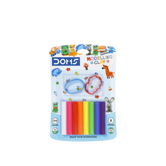 DOMS Modelling Clay 8 Shades - Perfect for Art, Crafts & Hobby Projects