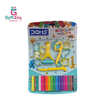 DOMS Modelling Clay Mix articles with Vibrant Shades for Creative Art & Craft