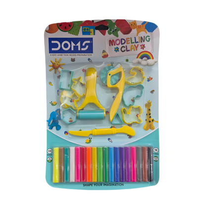 DOMS Modelling Clay Mix articles with Vibrant Shades for Creative Art & Craft