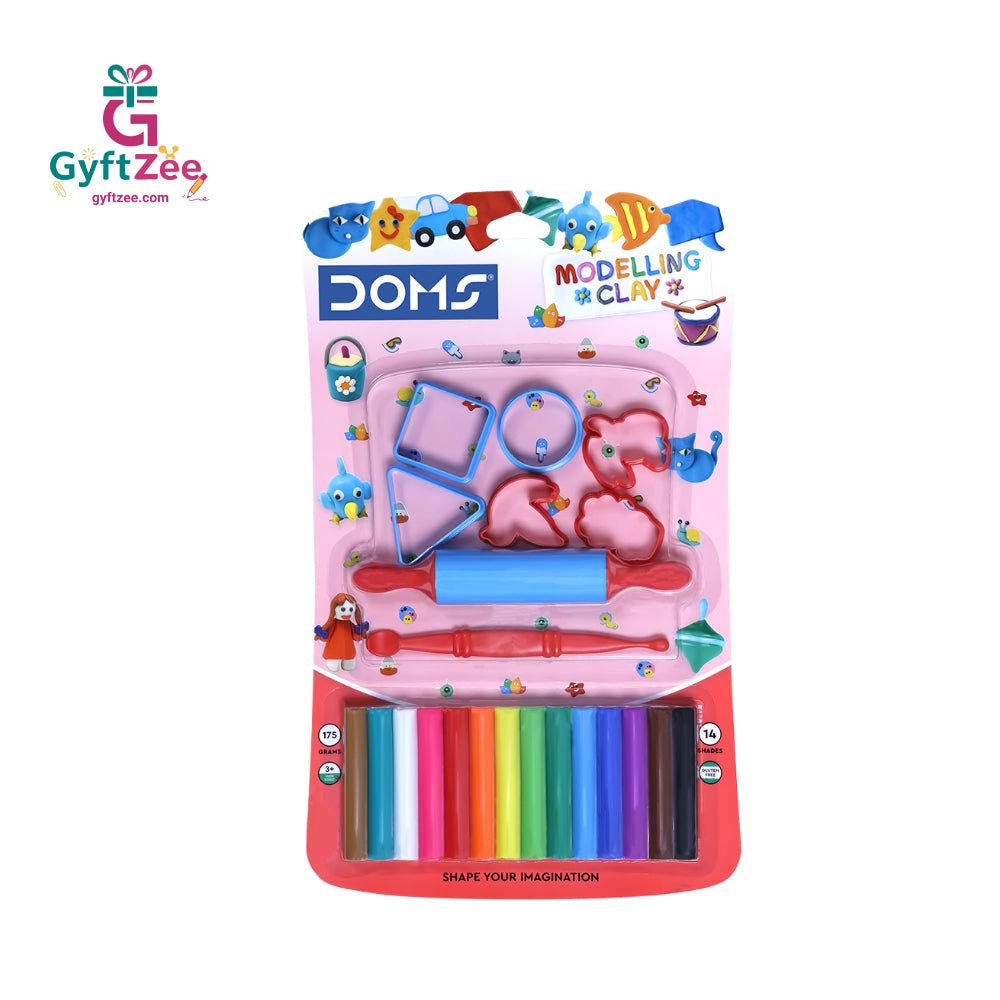 DOMS Modelling Clay - 14 Vibrant Shades for Creative Art & Craft