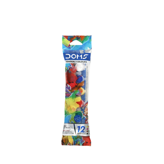 DOMS Tempera Colour 12 Shades - Vibrant Paints for Art, Crafts & Hobbyists