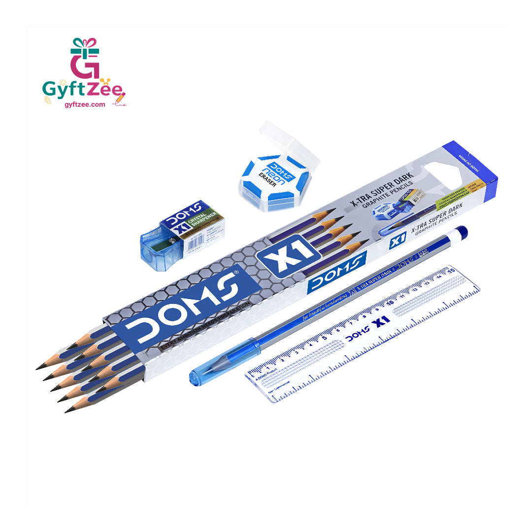 DOMS X1 Graphite Pencil Pack of 10 – Smooth, Durable & Perfect for School and Office